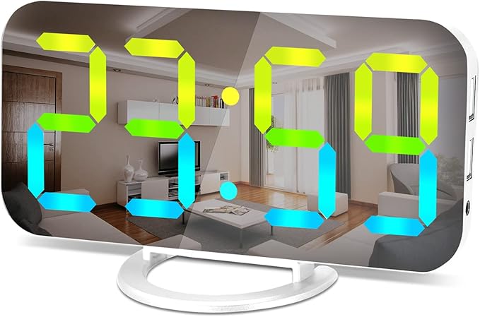SZELAM Digital Alarm Clock, LED RGB Colorful Clocks, by SZELAM
