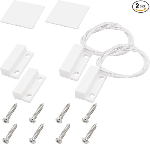 2Pcs Magnetic Reed Switch Wired Surface Mount Normally Closed NC Contact Sensor by FOCMKEAS