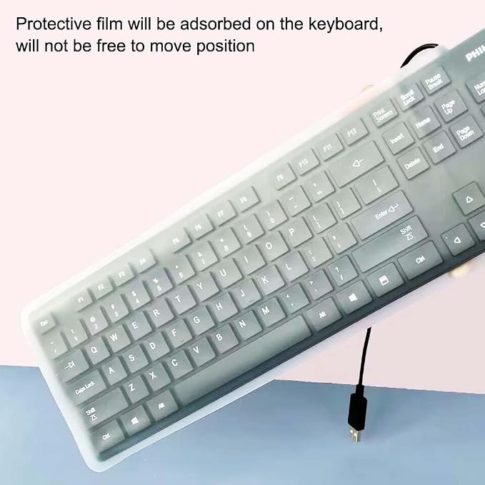 Universal Clear Desktop Computer Keyboard Protection Skin Protector Cover - Image 4