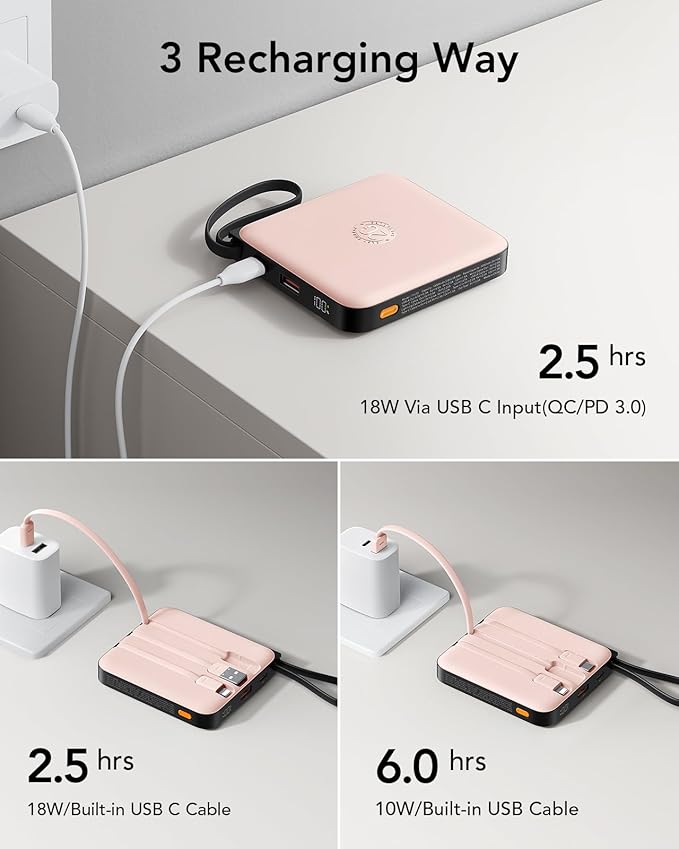 VRURC Mini Portable Charger, 22.5W USB C Fast Charging 10000mAh Pocket Power - Image 7