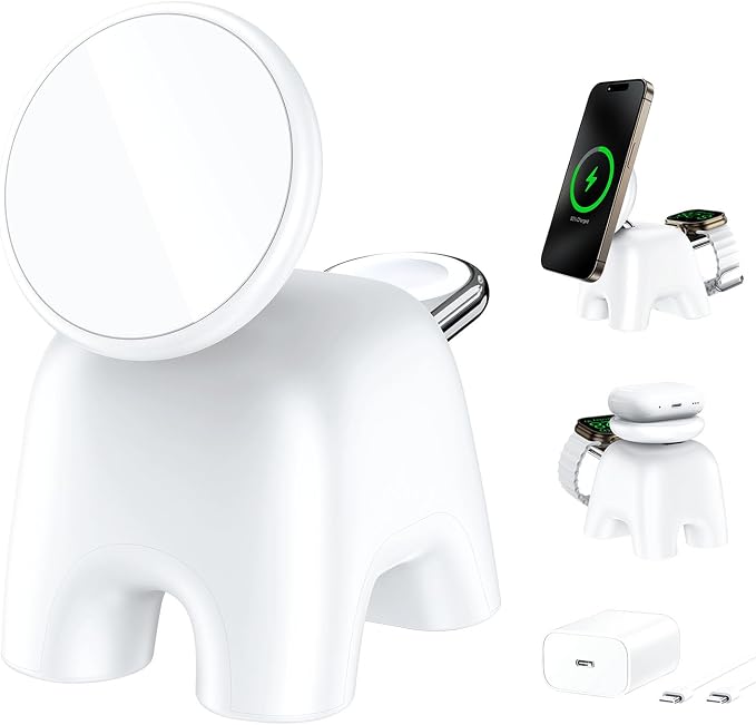2025 Magnetic Wireless Charging Station, 15W Mag-Safe Charger Stand by AOK-AOK