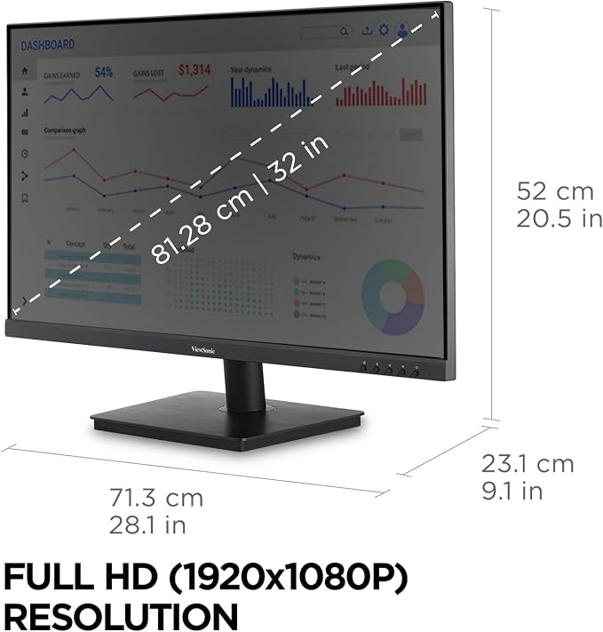 ViewSonic VA3209M 32 Inch IPS Full HD 1080p Monitor - Image 4