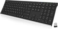 Arteck 2.4G Wireless Keyboard Stainless Steel Ultra Slim Full Size Keyboard by ARTECK