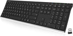 Arteck 2.4G Wireless Keyboard Stainless Steel Ultra Slim Full Size Keyboard by ARTECK