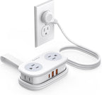 ORICO 20W USB-C PD Travel Power Strip, 4 AC Outlets 3 USB Ports, 4FT Flat Plug by PioneerDataSolutionPowerYourFuture