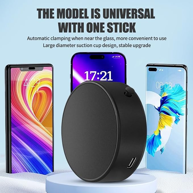 Electric Vacuum Magnetic Suction Phone Holder, 360° Rotation Suction Cup Phone - Image 5