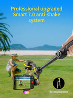 Gimbal Stabilizer for Smartphone, Phone Gimbal w/8" Extension Rod, Profession - Image 3