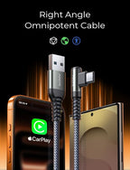 AINOPE USB C Cable 3.1A Type C Charger Fast Charging, Right Angle USB to USB C - Image 2