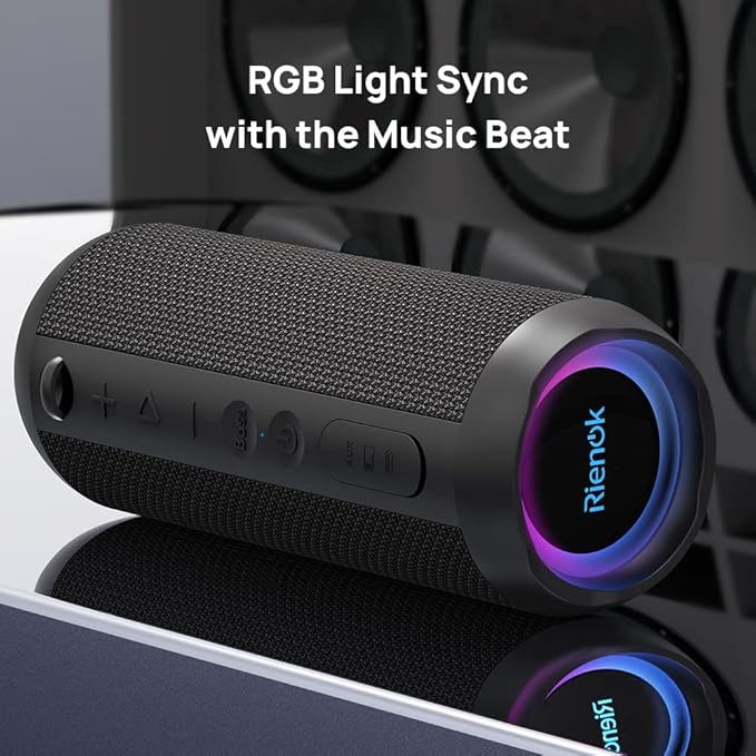 RIENOK Portable Bluetooth Speaker 30W Dual Pairing True Wireless Stereo HD - Image 9