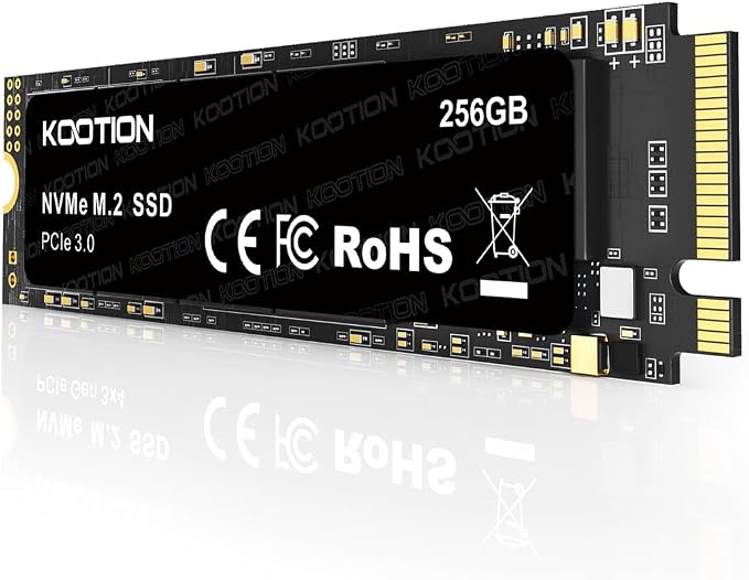 KOOTION 256GB NVMe M.2 PCIe 2280 SSD | Gen3x4 Internal Solid State Drive Hard by KOOTION