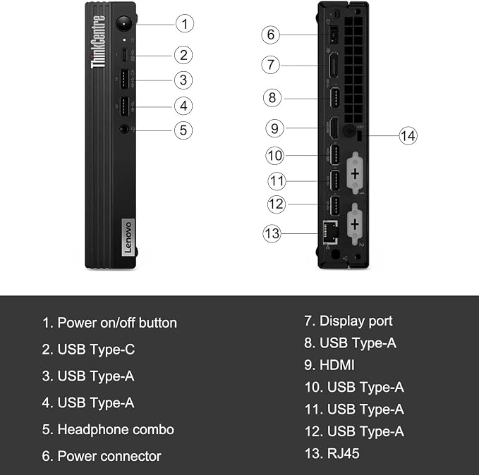 Lenovo ThinkCentre M70q Tiny 1L Business Desktop Computer, 12th Gen Intel - Image 3