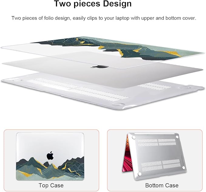 for MacBook Air 13 Inch Case 2021 2020 2019 2018, Plastic Hard Shell Case - Image 4