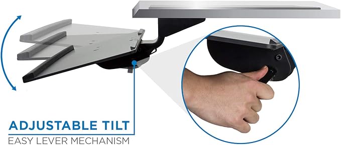 Mount-It! Under Desk Keyboard Tray and Mouse Platform, Ergonomic Computer - Image 4