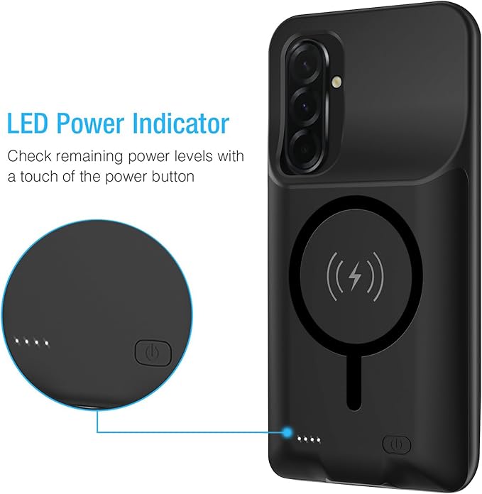 Battery Case for Galaxy A36/A56, Enhanced 10000mAh Portable Protective Wireless - Image 3