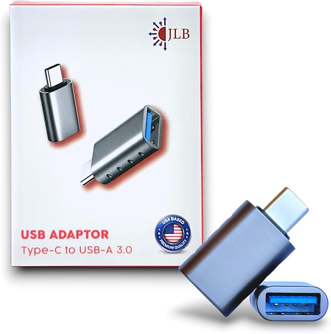 JLB USB C to USB Adapter, USB C Male to USB 3.0 Female Adapter, 5Gbps Data by JLB
