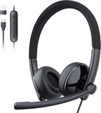 EMEET HS50 Wired Headset with Mic, On-Ear Computer Headphones with Noise by EMEET