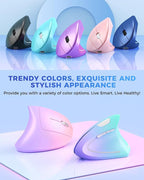 Lekvey Ergonomic Mouse, Vertical Wireless Mouse Rechargeable 2.4G USB Optical - Image 2