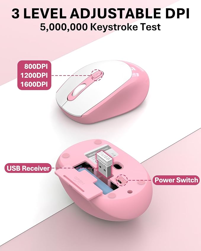 Colorful Wireless Keyboard and Mouse Combo - Image 7