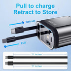 Fast Car Charger 4 in 1 Retractable Car Charger 69W - Image 4