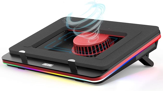 IETS GT500 Powerful Turbo-Fan RGB Laptop Cooling Pad by IETS