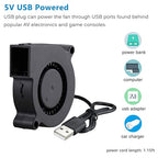 GDSTIME 50mm USB Fan, 50mm x 15mm Blower 5V DC Brushless Cooling Fan - Image 3
