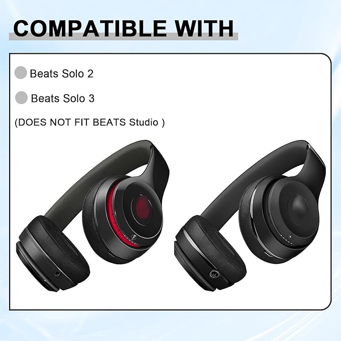 Replacement Ear Pads for Beats Solo 2 & Solo 3 Wireless On-Ear Headphones - Image 4