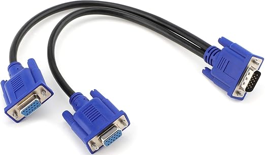 PASOW VGA Splitter Cable 1080P Dual VGA Monitor Y Cable 1 Male to 2 Female - Image 5