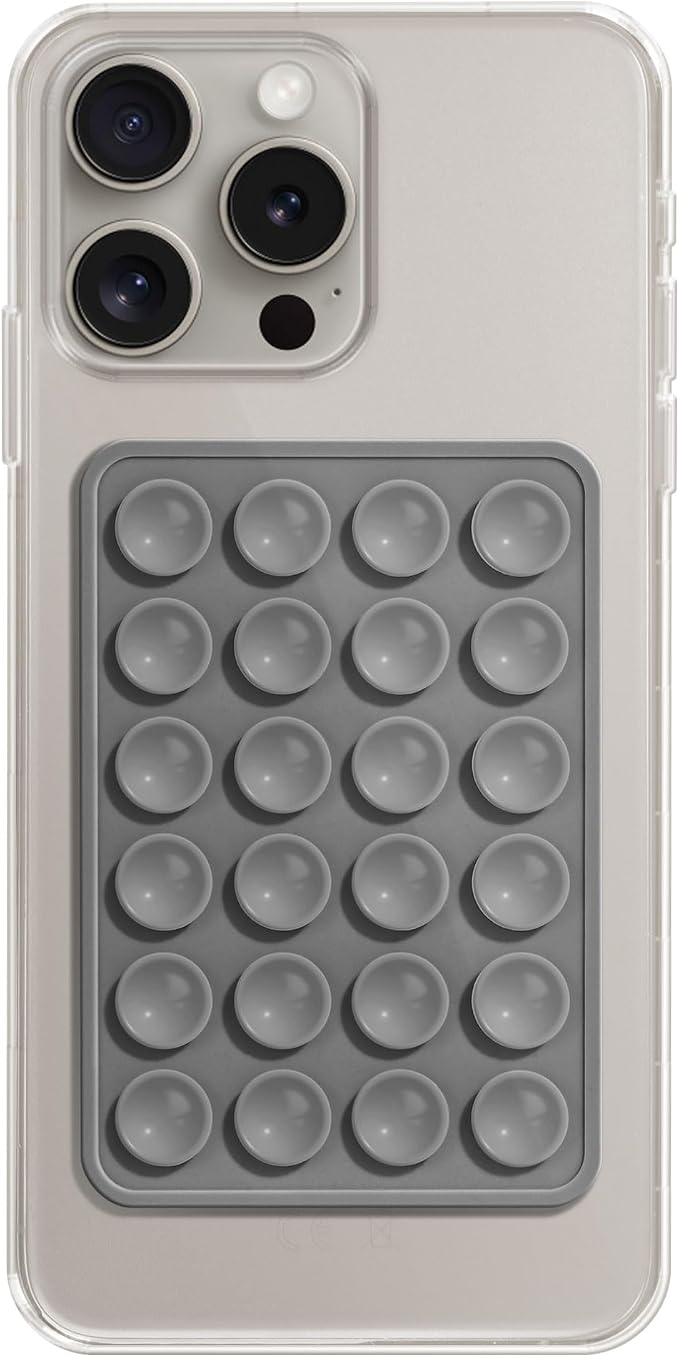 Silicone Phone Sticky Grip, Suction Phone Case Mount by MAYNOS