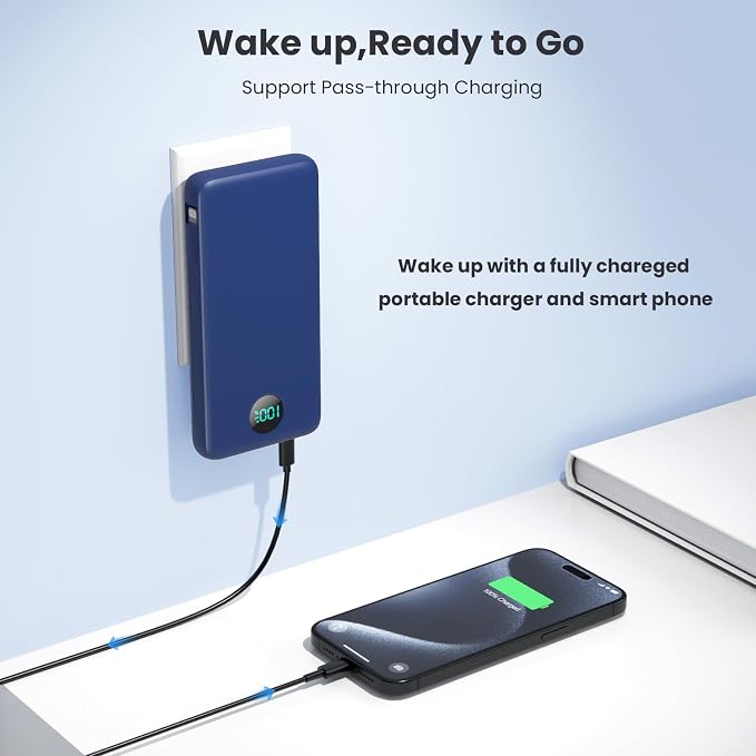 Portable Charger 13800mAh Slim USB C Power Bank - Image 6
