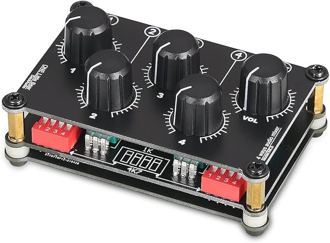 Little Bear MC5 Mini Portable Stereo 4 Channel Audio Mixer Passive Live Studio by DoukAudioNobsound