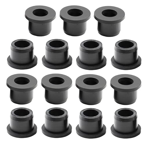 15 pcs 9/16" Drill Hole，3/8" ID Black Silicone Top hat Rubber Grommets by Unknown