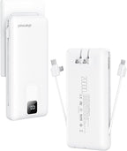 Charmast Portable Charger with Built-in Cables and Wall Plug, 20000mAh 20W USB by Charmast