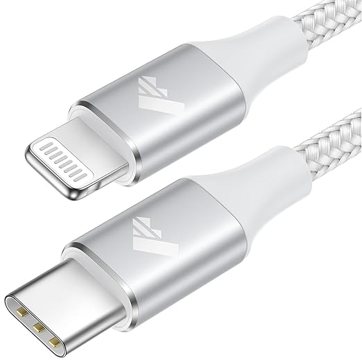 USB C to Lightning Cable 6FT, Power iPhone Charger Cord MFi Certified Braided by Aiminu