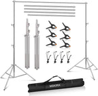 9.2 x 10 Ft Stainless Steel Backdrop Stand Heavy Duty, MSKIRA Adjustable by MSKIRA