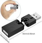 PANPEO 2 Pack USB 90 Degree Adapter, Rotating and Swivel Twist USB 2.0 Type A - Image 2