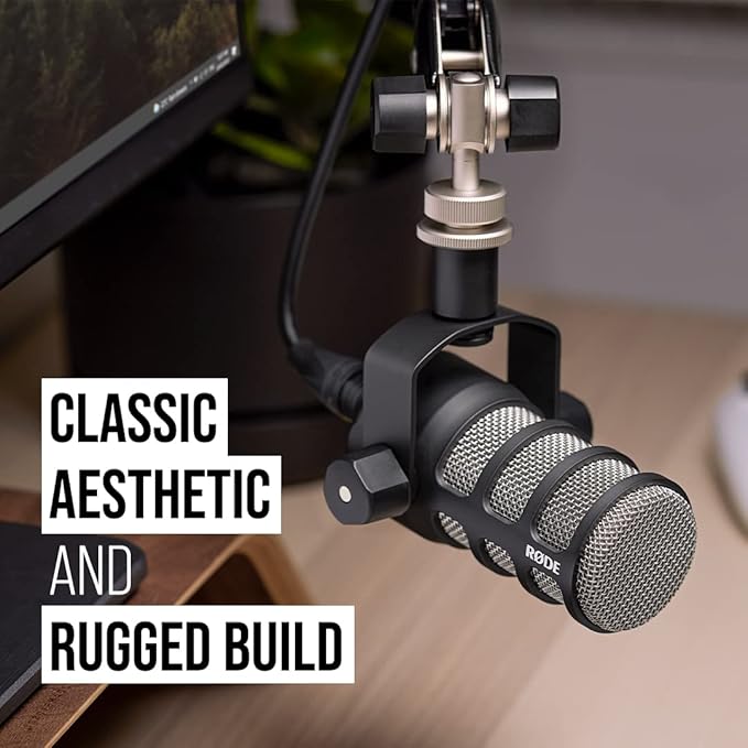 RØDE PodMic Cardioid Dynamic Broadcast Microphone — XLR Output, Requires Audio - Image 3