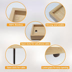 Bamboo Cable Management Box, Large Cord Organizer Box Cable Box to Hide Wires & - Image 7