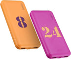 Miady 2-Pack 10000mAh Dual USB Portable Charger, Type-C Fast Charging Power Bank by Miady