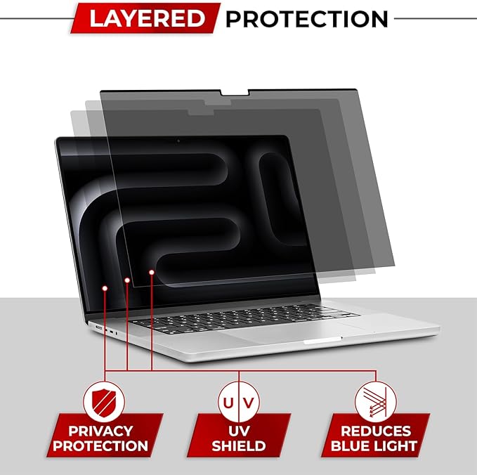 Magnetic Privacy Screen for MacBook Pro 16 Inch Removable Laptop Privacy Filter - Image 7