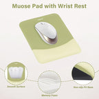 MOSISO Wrist Rest Support for Mouse Pad&Keyboard Set, Rectangular Ergonomic - Image 3