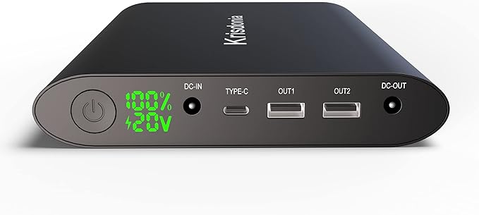 Krisdonia 50000mAh Laptop Power Bank 5/9/12/16/19/20V Portable Laptop Battery by MultifunctionalPowerBankforEmergency