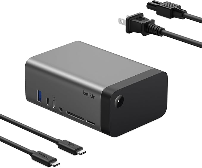 Belkin USB-C Hub, 11-in-1 Pro GaN Dock 150W, 3.5mm Port, 4K HDMI Ports by Belkin
