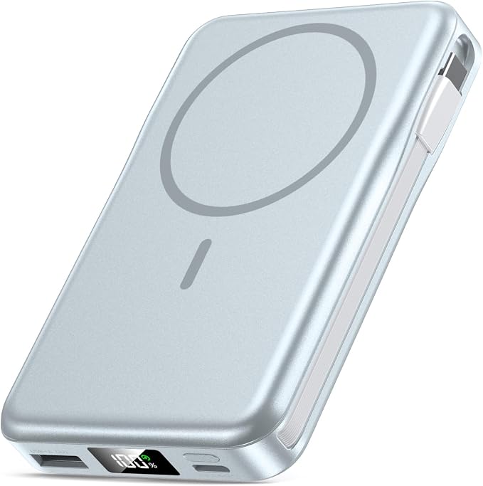 Magnetic Portable Charger, 10000mAh Power Bank, 5 in 1 Portable Charger by Unknown