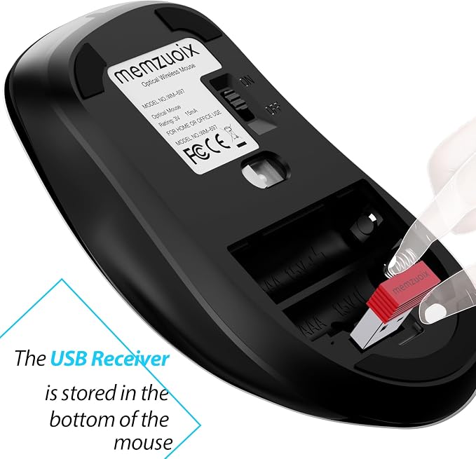 memzuoix 2.4G Wireless Mouse, 1400 DPI Computer Mice - Image 6