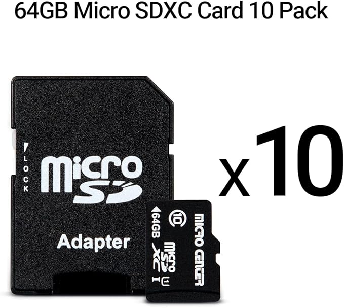 Micro Center 64GB Class 10 MicroSDXC Flash Memory Card 10 Pack - Image 2
