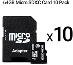 Micro Center 64GB Class 10 MicroSDXC Flash Memory Card 10 Pack - Image 2