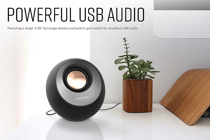Creative Pebble V3 Minimalistic 2.0 USB-C Desktop Speakers - Image 3