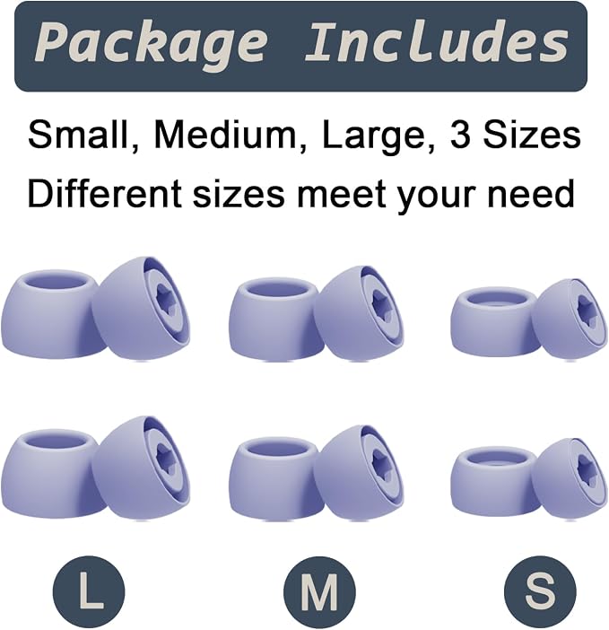 6 Pairs Replacement Eartips for Samsung Galaxy Buds Pro Headphones, Silicone - Image 4
