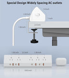 Desk Clamp Power Strip 65W Fast Charging Station, 4 PD USB-C, 5 Outlets - Image 6