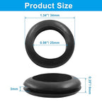 24 Pcs Rubber Grommets, 0.98" Inside Diameter 1" Drill Hole Rubber Wire - Image 2